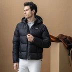 Alessandro Albanese Aa Mens Quilo Monogram Puffer Coat - Core Black in Core Black