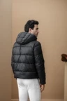 Alessandro Albanese Aa Mens Quilo Monogram Puffer Coat - Core Black 
