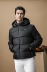Alessandro Albanese Aa Mens Quilo Monogram Puffer Coat - Core Black in Core Black