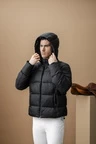 Alessandro Albanese Aa Mens Quilo Monogram Puffer Coat - Core Black in Core Black