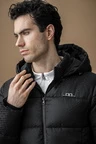 Alessandro Albanese Aa Mens Quilo Monogram Puffer Coat - Core Black in Core Black