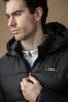 Alessandro Albanese Aa Mens Quilo Monogram Puffer Coat - Core Black in Core Black