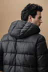 Alessandro Albanese Aa Mens Quilo Monogram Puffer Coat - Core Black in Core Black