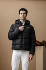 Alessandro Albanese Aa Mens Quilo Monogram Puffer Coat - Core Black in Core Black
