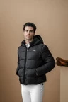Alessandro Albanese Aa Mens Quilo Monogram Puffer Coat - Core Black in Core Black