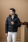 Alessandro Albanese Aa Mens Quilo Monogram Puffer Coat - Core Black 