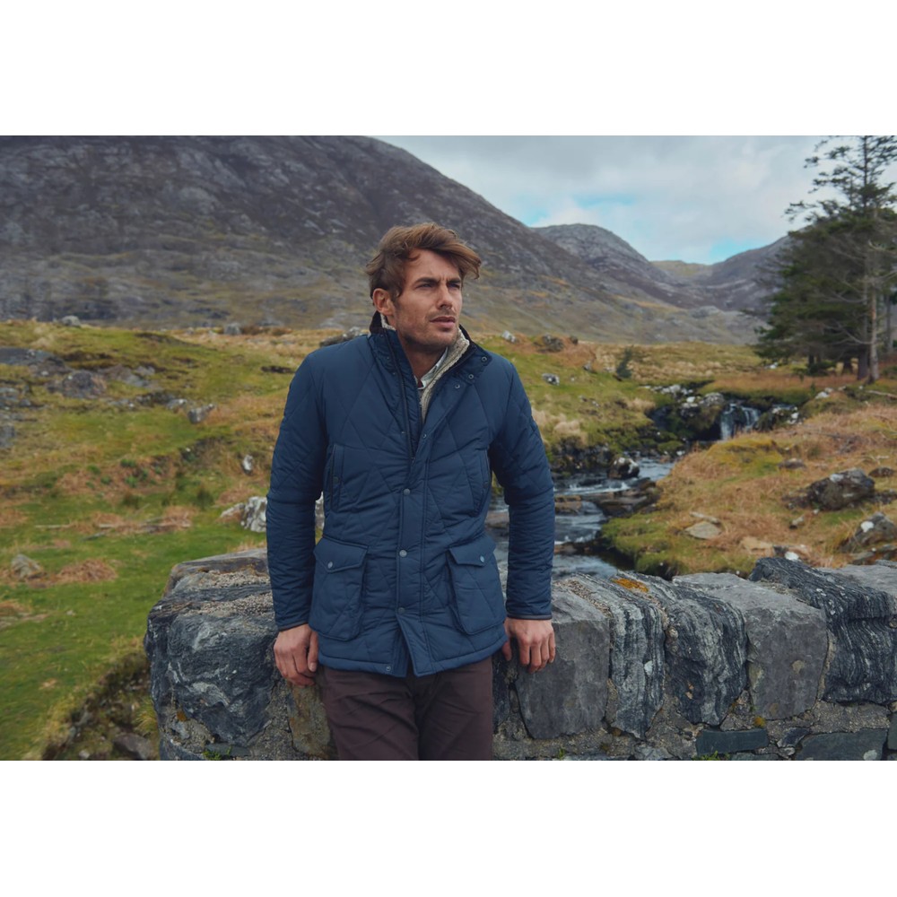 Dubarry Of Ireland Farmley Mens Quilted Jacket - Navy