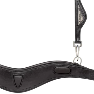 Equiline Anatomical headpiece with small surface and two ties - Black 