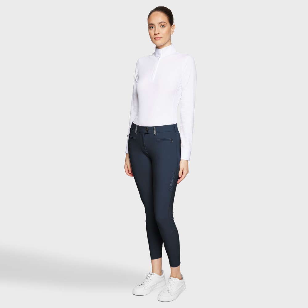 Samshield Adele Mid-Rise Knee-Grip Breeches - Navy