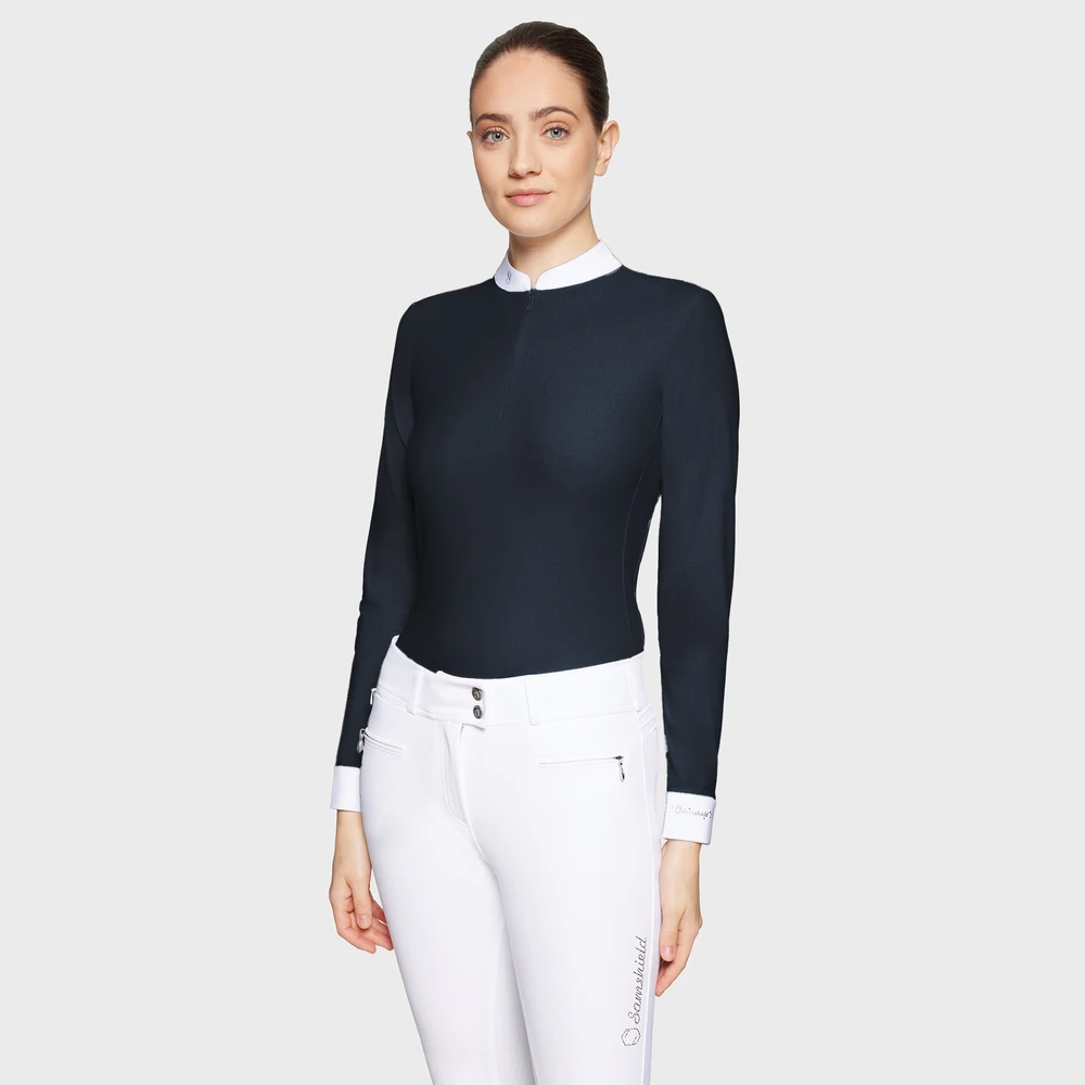 Samshield Louisella One-Colour Short Collar Top - Navy in Navy