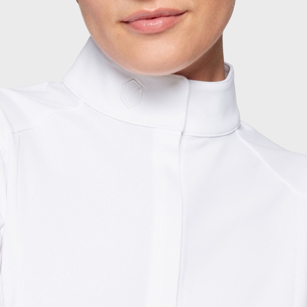 Samshield Lucia Sport Two-Tone Mid-Collar Top - White
