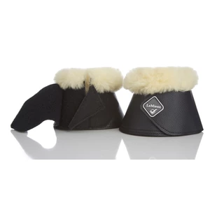 LeMieux Fleece WrapRound Over Reach Boots  - Black/Natural in Black/Natural