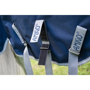 Horseware Amigo Amigo 1200D FieldSafe plus Turnout 100g - Navy/Titanium Grey & Silver in Navy/Titanium Grey & Silver