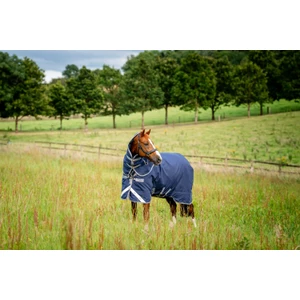 Horseware Rhino Rhino Plus Turnout 450g VL  - Navy/Titanium Grey & Classic Blue in Navy/Titanium Grey & Classic Blue