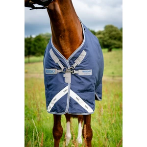 Horseware Rhino Rhino Plus Turnout 450g VL  - Navy/Titanium Grey & Classic Blue in Navy/Titanium Grey & Classic Blue