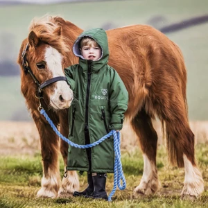 EQUIDRY Original Children's | Thick Fleece - Black Forest Green/Grey in Black Forest Green/Grey