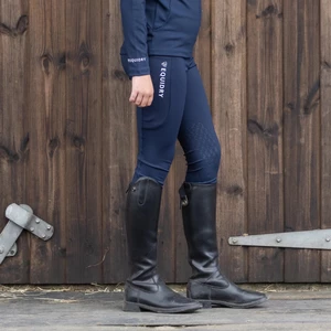 EQUIDRY Children's Water Repellent Leggings - Navy/White in Navy/White