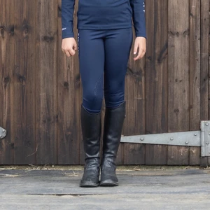 EQUIDRY Children's Water Repellent Leggings - Navy/White in Navy/White