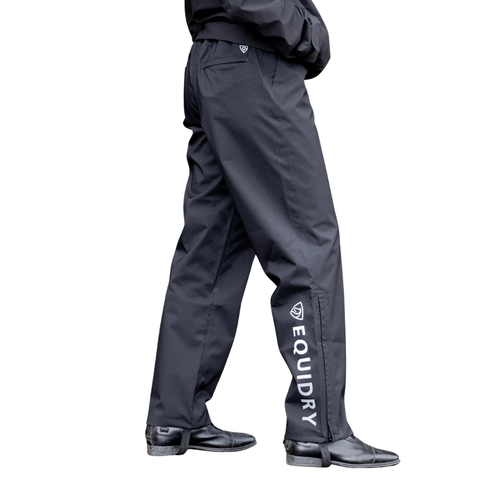 EQUIDRY Waterproof Trousers Unlined - Black in Black