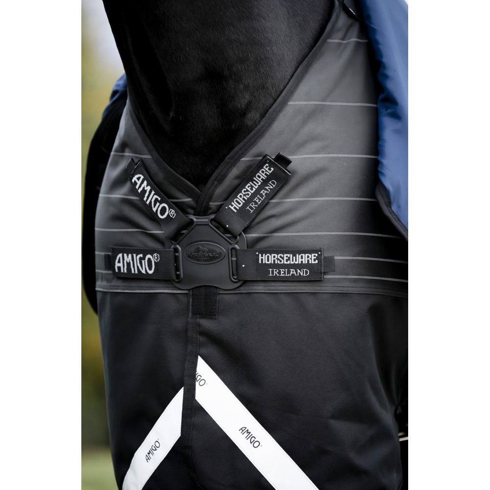 Horseware Amigo Amigo 1200D FieldSafe Reflectech Plus Turnout 50g - Black/Reflective & Black