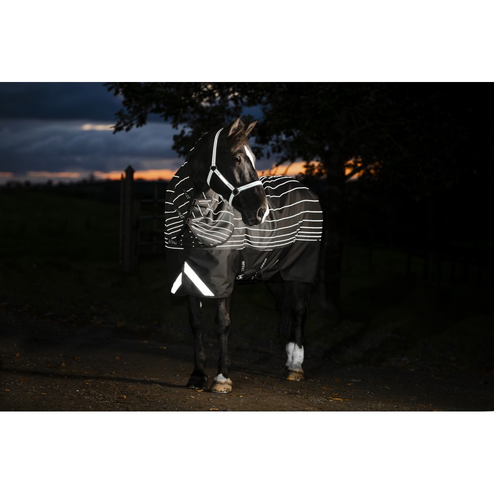 Horseware Amigo Amigo 1200D FieldSafe Reflectech plus Turnout 100g - Black/Reflective & Black