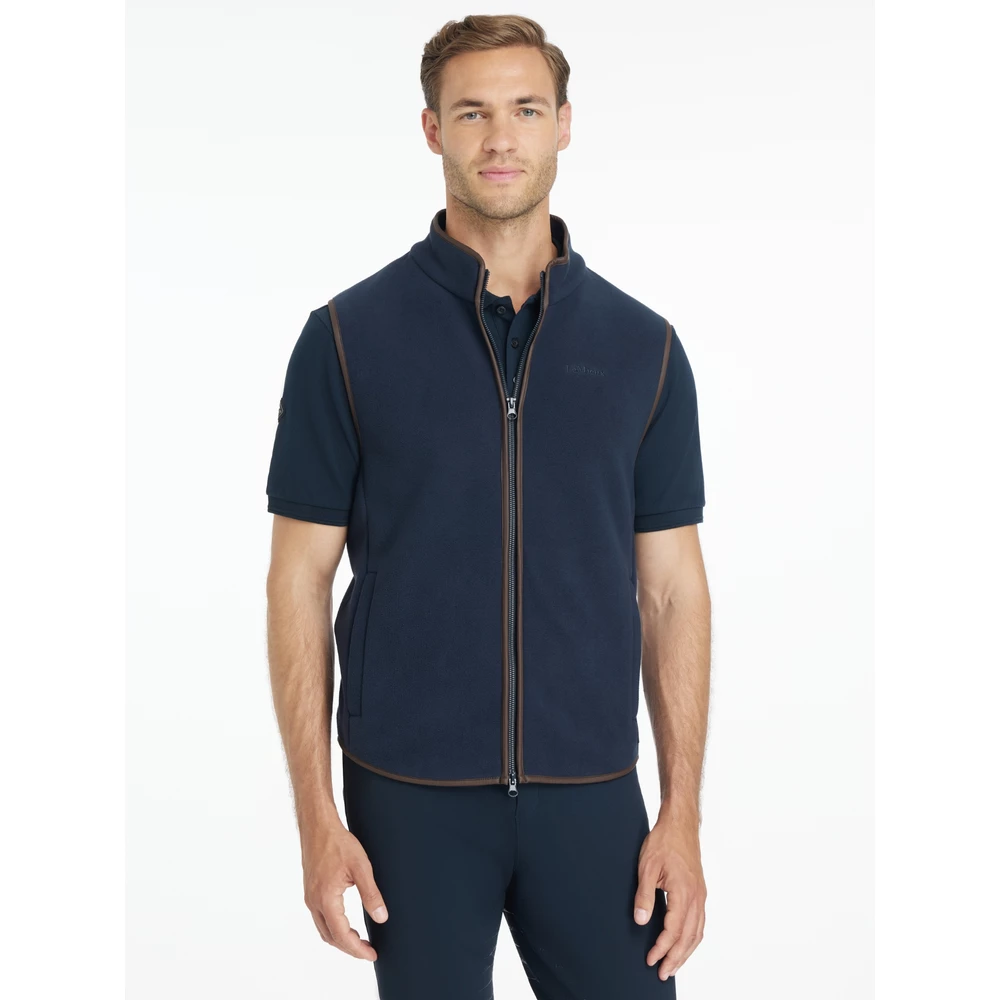 LeMieux Mens Fleece Gilet  - Navy in Navy