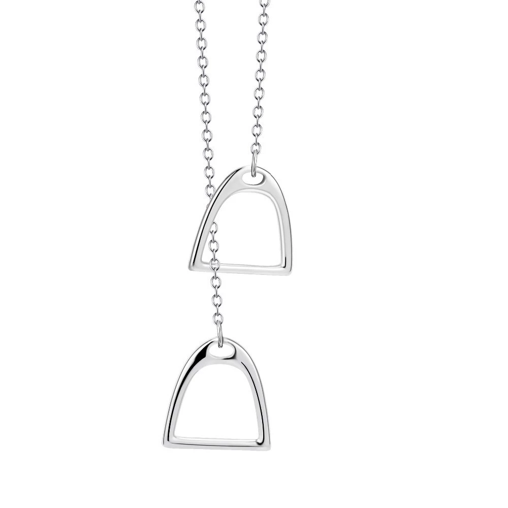 The Equine Warehouse Stirrup Pendant Necklace - Stainless Steel in Sliver