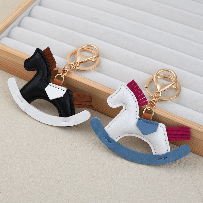 The Equine Warehouse Leather Rocking Horse Keychain Pendant