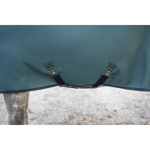 Horseware Rambo Rambo Techni Waffle Cooler - Dynasty Green/Navy & Silver in Dynasty Green/Navy & Silver