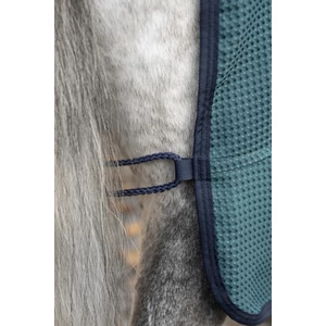 Horseware Rambo Rambo Techni Waffle Cooler - Dynasty Green/Navy & Silver in Dynasty Green/Navy & Silver