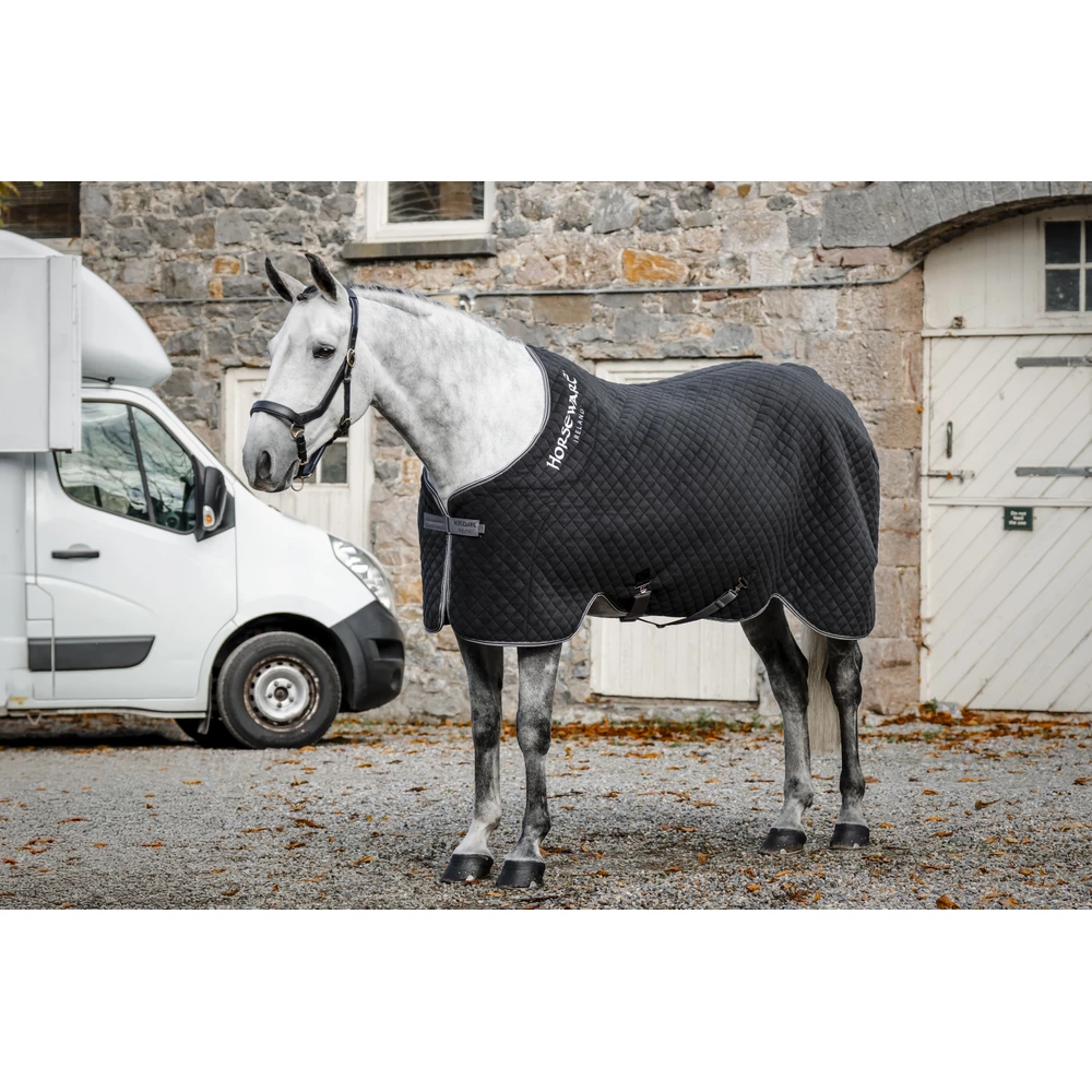 Horseware Thermal Cooler - Black/Thunderstorm Grey & Silver in Black/Thunderstorm Grey & Silver
