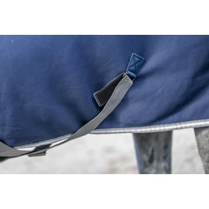 Horseware Amigo Amigo Jersey Integrated Cooler - Navy/Titanium Grey & Silver 