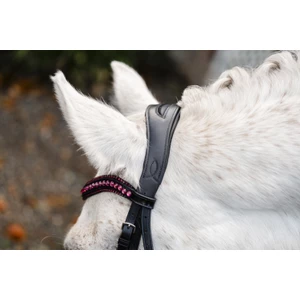 Horseware Pony Diamante Flash Bridle - Black/Pink in Black/Pink
