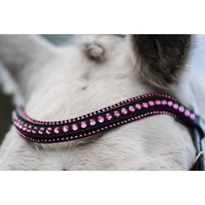 Horseware Pony Diamante Flash Bridle - Black/Pink in Black/Pink