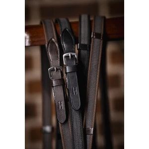 Horseware Rubber Grip Continental Reins - Brown in Brown