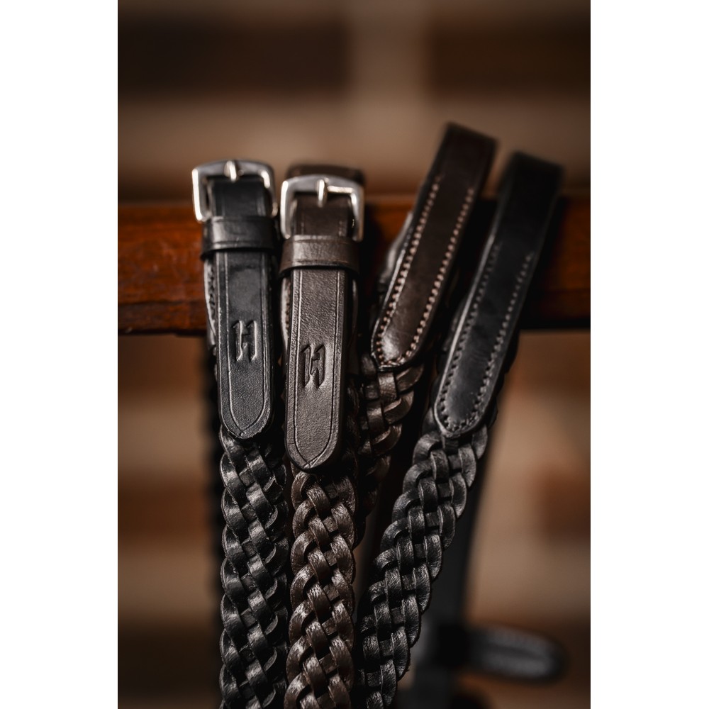 Horseware Plaited Reins - Black 