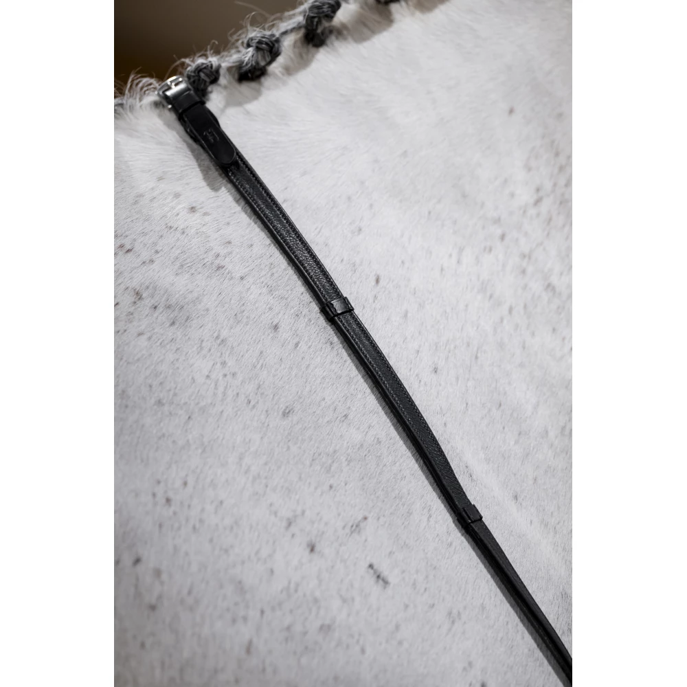 Horseware Jumper Reins with Stoppers - Black in Black