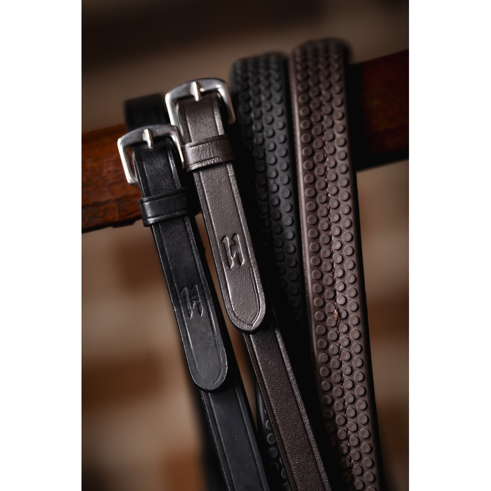 Horseware Rubber Grip Reins - Brown 