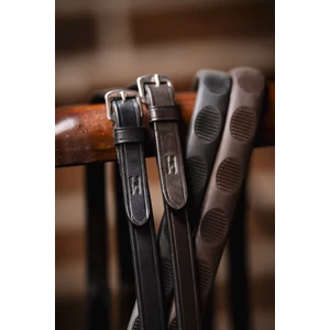 Horseware Thumb Grip Rubber Reins - Black in Black