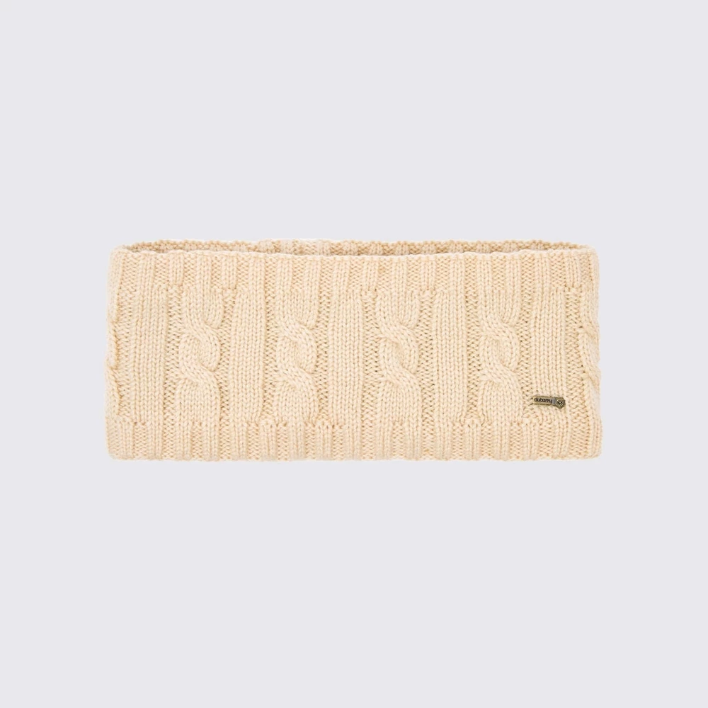 Dubarry Of Ireland Gleeson Cable knit headband- Chalk in Chalk