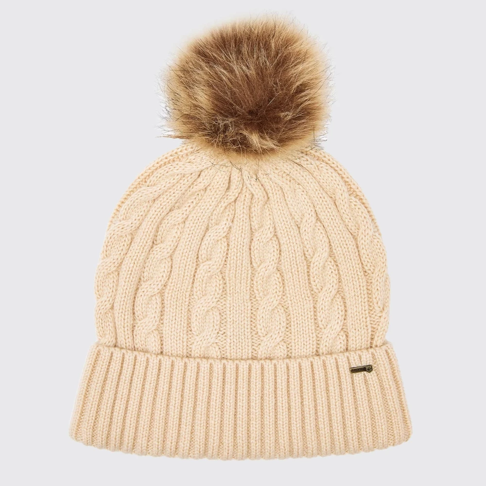 Dubarry Of Ireland Forester Knitted bobble hat - Chalk in Chalk