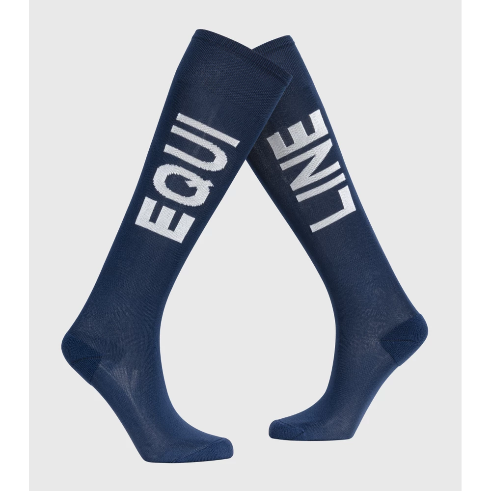 Equiline Equestrian Socks - Navy Peony in Navy Peony