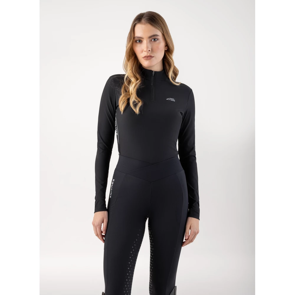 Equiline Women's Second Skin
Half Zip - Black in Black