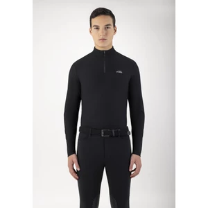 Equiline Men's Second Skin Half Zip - Black in Black