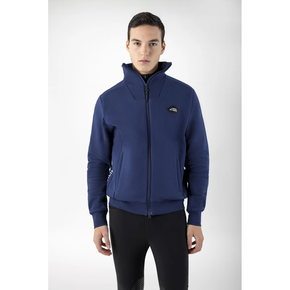 Equiline Men's Tech Sweatshirt - Navy Peony in Navy Peony