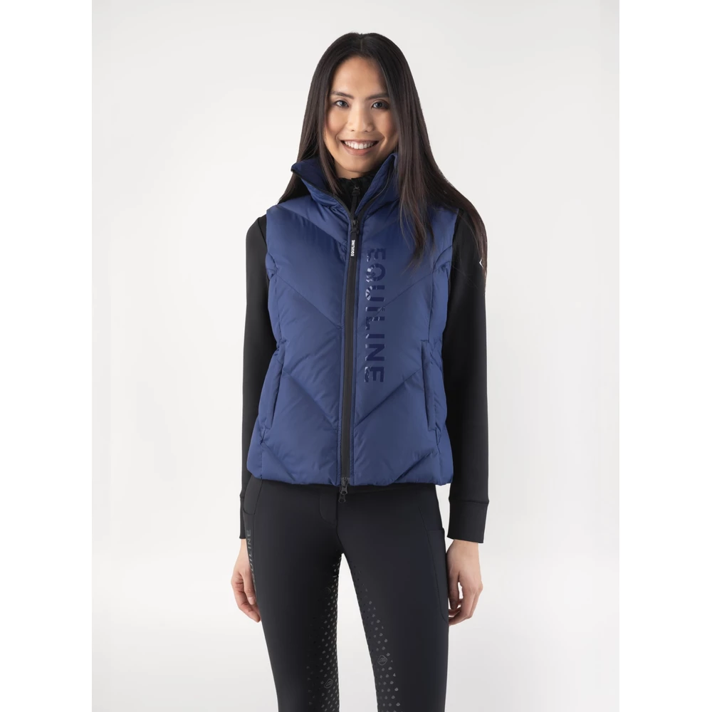 Equiline Women's Padded Gilet - Navy Peony in Navy Peony