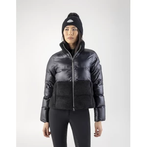 Equiline Women's Padded Jacket With Teddy Insert - Black in Black