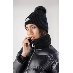Equiline Women's Padded Jacket With Teddy Insert - Black in Black
