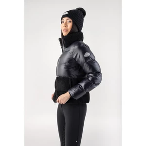 Equiline Women's Padded Jacket With Teddy Insert - Black in Black