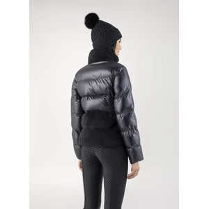 Equiline Women's Padded Jacket With Teddy Insert - Black in Black